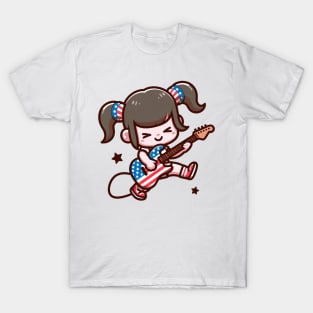 A Whimsical Tribute to American Culture in Cartoon Style T-Shirt T-Shirt